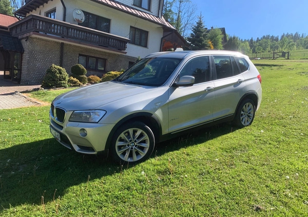 BMW X3 cena 59900 przebieg: 170000, rok produkcji 2013 z Krynki małe 121